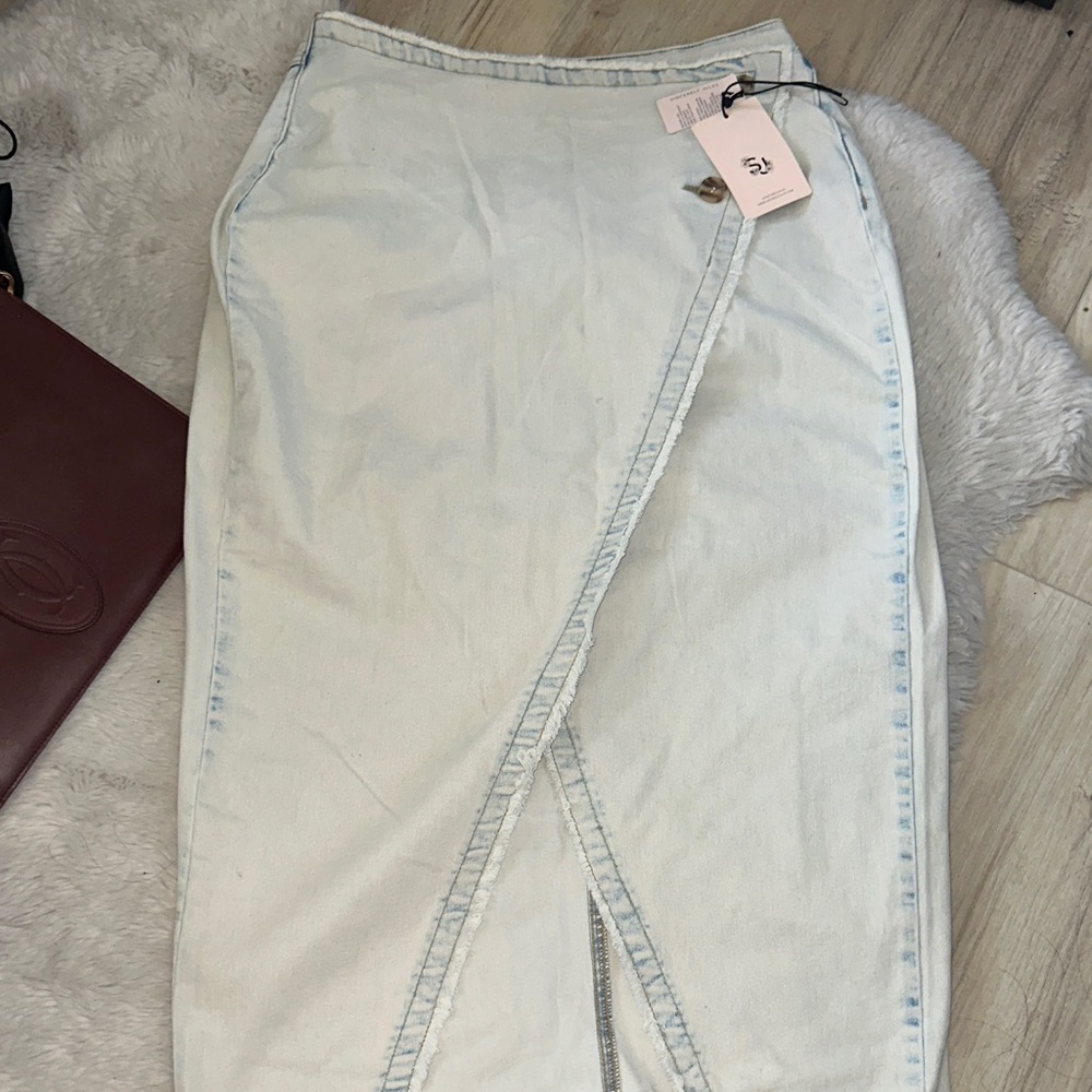 NWT SINCERELY JULES Light Blue Denim Skirt
